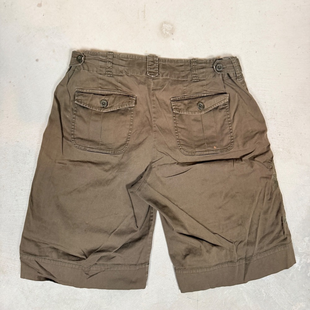 Nike ACG Women Brown Floral Embroidered Cargo Hiking Shorts Size 8 Vintage 1989 - Picture 4 of 7